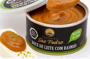 Doce de leite com raspas de rasmão